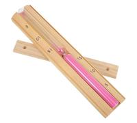 BAZEITFLOW Sablier de Sauna en Bois Rotatif 15 Verre Résistant à la Chaleur Couleur Rose Dimensions 284X55X3 CM Accessoire pour Spa et Sauna Minuterie Traditionnelle pour Séance