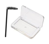 BAZEITFLOW Savonnette à Sourcils en Gel Transparent, 1 Set, Boîte en Acrylique, pour Arches Disciplinées, Usage Non Irritant, Maquillage des Sourcils Solide