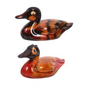 BAZEITFLOW Sculpture Couple Canard en Résine Décoration Intérieure Stable et Symbolique pour Mariage et Amour Ornement Salon et Table Cadeau Artisanal