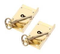 BAZEITFLOW Serrure de Tiroir en Laiton Mat Brossé Vintage 2 Jeux avec Clés Serrure D’Armoire Rétro pour Meubles Boîtes à Bijoux et Placards Verrou Décoratif pour Tiroirs et Portes