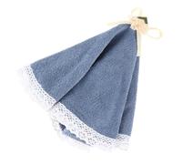 BAZEITFLOW Serviette à Main Ronde en Polaire Bleue, Essuie-Mains Absorbant à Séchage Rapide, Petite Taille, Suspendue Cuisine Et Salle De Bain