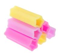 BAZEITFLOW Set de 6 Pièces pour Nail Art Pinces à Épiler Professionnelles, Capuchons en Silicone Antidérapants et Étui Compact pour Protection des Outils de Manucure Couleur Aléatoire