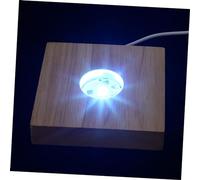 BAZEITFLOW Socle Lumineux LED pour Cristal Support Décoratif avec Éclairage Coloré Télécommandé Base Compacte pour Salon et Chambre