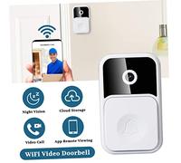 BAZEITFLOW sonnette multifonction mobiles door bell batterie phone portable doorbell smart phone registre filaire boites aux lettres carillon alarme cloche sabells sans fil Plastique blanche