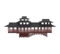 BAZEITFLOW Statue de Kiosque Miniature pour Bonsaï Arc Voûté Décoratif Pierre Simulée Ornement de Jardin Asiatique pour Terrarium et Décoration Extérieure