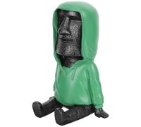 BAZEITFLOW Statue Décorative en Résine de L'île de Pâques, Figurine Nordique Créative pour Décoration Intérieure et Extérieure, 1 Pièce pour Salon, Jardin ou Bureau