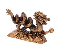 BAZEITFLOW Statue Dragon Résine Décor Feng Shui Ornement Chinois Bureau Maison Sculpture Artisanale