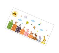 BAZEITFLOW Sticker Mural Table de Multiplication Animaux Autocollant Mural Chambre Garçon Décoration Murale Chambre Grand Format Auto-adhésif Apprentissage Ludique avec Motifs Colorés
