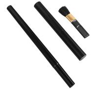 BAZEITFLOW Stylo à Barbe Double Tête 4 Pointes Stylo de Barbier Brun Foncé avec Pinceau Intégré Comblement Précis Ligne Barbe Kit Coiffure Soin Visage Quotidien