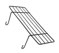 BAZEITFLOW Support De Cage à Oiseaux en Fer Petit Perchoir pour Perroquet, Étagère Métallique Robuste, Fixation Simple sur Grille Murale, Accessoire pour Repos Et Jeu D’Oiseaux De Compagnie