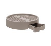BAZEITFLOW Support de Pot de Fleurs Mobile avec roulettes Plateau Rond avec Collecteur Eau pour Plantes Intérieur Bac de Récupération Eau Robuste et Ventilé Plateau pour Jardinières