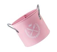 BAZEITFLOW Support de Rangement pour Ustensiles Cuisine en Fer Galvanisé Organisateur à Compartiments Multifonctions Égouttoir à Couverts et Porte-Baguettes Décoratif Rose Pâle Cuisine