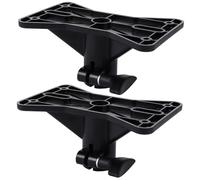 BAZEITFLOW Support Haut Parleur Extérieur Plastique Robuste Pied pour Enceinte Bibliothèque Stable Lot de Support de Montage pour Home Cinéma Bar et Patio Noir Standard