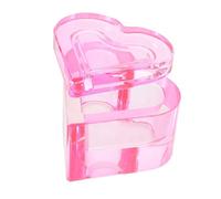 BAZEITFLOW Support Pour Nail Art Forme De Cœur Coupelle Verre Transparent Fournitures Pour Manucure Outils De Salon Accessoires Pour Ongles à Domicile