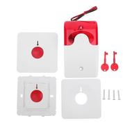 BAZEITFLOW Système D’Alarme Sos Mural pour Salle de Bain Dc12V 2 Boutons D’Appel D’Urgence Sonores et Lumineux Dispositif D’Alerte Médicale Filaire pour Personnes Âgées Sécurité Seniors