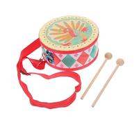 BAZEITFLOW Tambour Musical à Sangle pour Garçon Fille Tambour à Deux Faces avec Mailloche pour Éducation Musicale Maternelle Activités Intérieures et Extérieures Modèle Paon