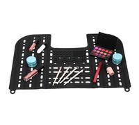 BAZEITFLOW Tapis Silicone Pliable Multifonction pour Lavabo Couvre-évier avec Organiseur Maquillage Tapis Nettoyage Pinceaux et Séchage Salle de Bain Noir