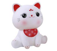 BAZEITFLOW Tirelire Chat Adorable Vinyle Incassable Pot à Économies Décoratif Grand Volume pour Cadeau Anniversaire ou Noël Ornement Mignon pour Famille et Bureau