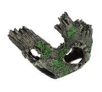 BAZEITFLOW Tronc d'arbre Artificiel Creux Décoratif en Résine pour Aquarium, Abri Caché pour Poissons, Décoration Naturelle de Réservoir, Accessoire D’Aquarium pour Habitat Aquatique
