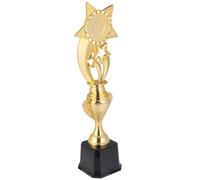 BAZEITFLOW Trophée Étoile en Plastique pour Garçon Fille Base, Récompense | ABS Léger, Surface Lisse et Brillante, pour Assemblées Scolaires et Concours, Couleur Or