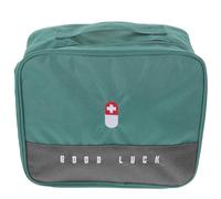 BAZEITFLOW Trousse Médicale Portable Multifonction à Grosse Capacité, Tissu Oxford Imperméable Vert, Compartiments Multiples, Rangement pour Remède, Voyage, Maison