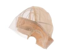 BAZEITFLOW U-shaped Lace Wig Cap Beige With Adjustable Elastic Band Soft Velvet Mesh Hair Net For Women And Men Non-slip Hairpiece Accessory For DIY Wig Making