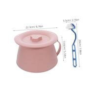 BAZEITFLOW Urinal de Lit Plastique Épais avec Couvercle et Brosse Pot Urine Portable Stable pour Garçon Fille Femmes et Personnes Âgées Seau Polyvalent pour Usage Nocturne et Soins à