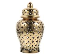 BAZEITFLOW Vase Céramique Creux Décoratif Ajouré Pot pour Fleurs Séchées et Plantes Jarre Légère et Résistante pour Balcon Jardin et Mariage