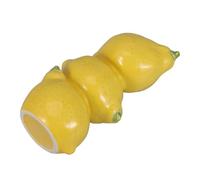 BAZEITFLOW Vase en Céramique de Citron, Décoration Intérieure pour Salon Cuisine, Pot à Fleurs Décoratif, Surface Lisse Facile à Nettoyer, Ornement Original pour Centre de Table, Style