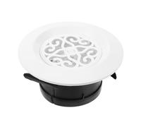 BAZEITFLOW Ventilation Ronde pour Conduit Air Bouche Aération de Plafond Plastique Support Mural pour Système de Climatisation Diffuseur Air Ajustable pour Maison et Bureau