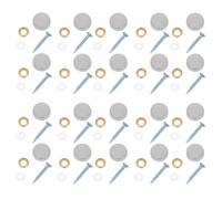 BAZEITFLOW Vis Décoratives en Acier Inoxydable 304 Brossé, 16 Mm, Lot de 30 Sets de Pièces Cache-vis Métalliques, Vis de Miroir pour Meubles, Panneaux Publicitaires et Fixation de Surface