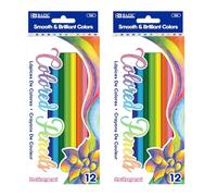 BAZIC Lot de 12 crayons de couleur à noyau souple pour art, dessin, croquis, cadeau pour artiste adulte (lot de 12)