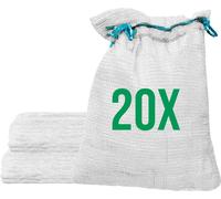 Bazko 20 sacs raschel 35x50cm 5kg | blanc | Sacs en filet avec cordon de serrage Sacs à pommes de terre Sacs à oignons Bois de chauffage Sacs à bois de chauffage