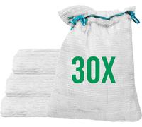Bazko 30 sacs raschel 42x60cm 15kg | blanc | Sacs en filet avec cordon de serrage Sacs à pommes de terre Sacs à oignons Bois de chauffage Sacs à bois de chauffage