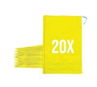 Bazko Lot de 20 Sacs à Gravats | Sac Tissé en PP 50x80 cm | Jaune
