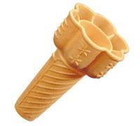 Bazko Lot de 300 gobelets à gaufres avec décoration | Gaufres glacées semi-sucrées 10 cm/6,2 cm | Gaufres à glace croustillantes pour gélato, sorbet | Végétalien