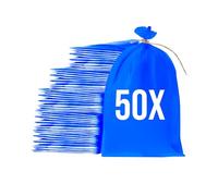 Bazko Lot de 50 Sacs à Gravats | Sac Tissé en PP 50x80 cm | Bleu