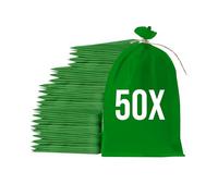 Bazko Lot de 50 Sacs à Gravats | Sac Tissé en PP 50x80 cm | Vert