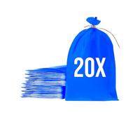 Bazko Lot de 50 sacs de sable pour inondation - À remplir - Sac en tissu PP - 50 x 80 cm - Protection contre l'eau - Bleu - Sac de jardin avec fil à nouer pour une fermeture confortable et sûre -