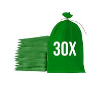 Bazko Lot de 50 sacs de sable pour inondation - À remplir - Sac en tissu PP - 50 x 80 cm - Protection contre l'eau - Vert - Sac de jardin avec fil à nouer pour une fermeture confortable et sûre -