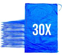 Bazko Sacs à sable vides pour inondations à remplir 30 pièces | 50x80 cm | bleu | Sac en tissu PP | Sac de jardin avec cordon de serrage