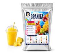 Bazko Sirop Slush 1kg Ananas | Mélange pour Granité | Poudre Concentrée | Sans Colorants Azoïques | pour Machine à Granité | pour Glace Pilée - Donne 7-9 L de Slush | Sans Édulcorants Artificiels