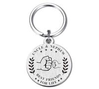 BAZLJY Cadeau pour la fête des pères - Porte-clés « Best Uncle » - Cadeau d'anniversaire pour oncle - I Love You My Uncle, Uncle Gifts from Nephew, taille M