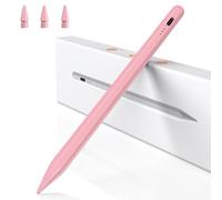 BAZO Stylet Compatible avec iPad 2018-2025, Stylet Magnétique Haute Précision, Recharge Rapide 15 Min, Rejet de Paume, Sensibilité à l'Inclinaison, pour iPad Pro/Air/Mini/6-11 Génération - Rose