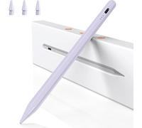BAZO Stylet Compatible avec iPad 2018-2025, Stylet Magnétique Haute Précision, Recharge Rapide 15 Min, Rejet de Paume, Sensibilité à l'Inclinaison, pour iPad Pro/Air/Mini/6-11 Génération -Violet
