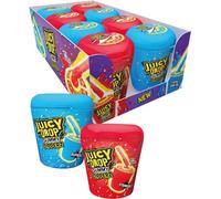 Bazooka Juicy Drop Lot de 8 pots de bonbons gélifiés 2 saveurs Framboise Fraise Dip "N" Stix)