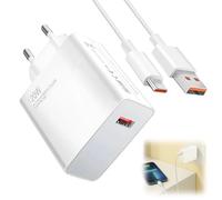 BaZuyunMd Chargeur rapide USB-C 120 W compatible avec Xiaomi 15T Pro, 14T, 13T, Redmi Note 14 Pro 5G, Poco F7 Ultra, F6, Redmi Turbo 4, 3, Realme