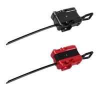 BaZuyunMd Lot de 2 lanceurs de toupies turbo avec cordon côtelé, compatible avec Beyblade X, pour batailles de toupies rapides, noir, rouge