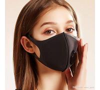 Bazzaree Masque de protection unisexe réutilisable pour le visage, la peau, la bouche, le nez, la bouche, le nez - Respirant - Anti-fumée et pollution - Pour vélo, moto, sport - Noir (Lot de 2)
