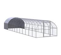 BAZZI Cage, poulailler pour poules d'extérieur, clôture pour poules, cage pour poules, poulailler pour extérieur, 3 x 12 x 2 m en acier galvanisé